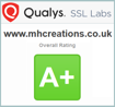 MHCreations reaches the highest level of website TLS
        security as judged by Qualys SSL Labs