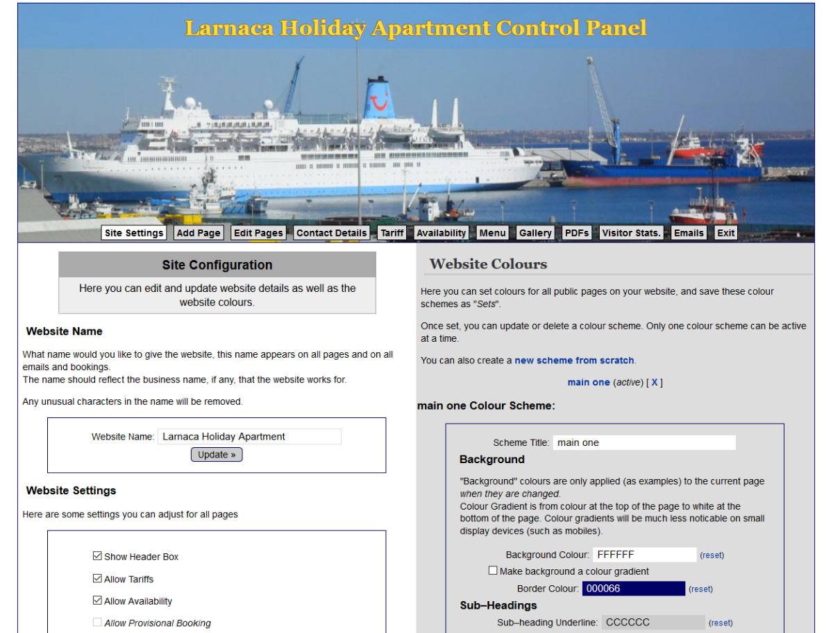 Site Builder 2 Client Website Control Panel